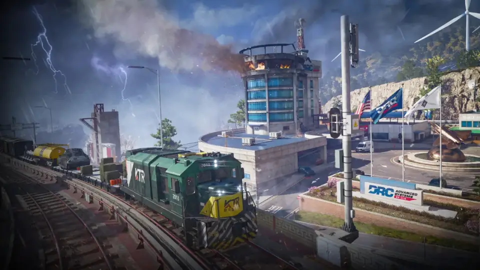 Overhead Modern Warfare 4 map artwork showing streets, rooftops and tactical routes