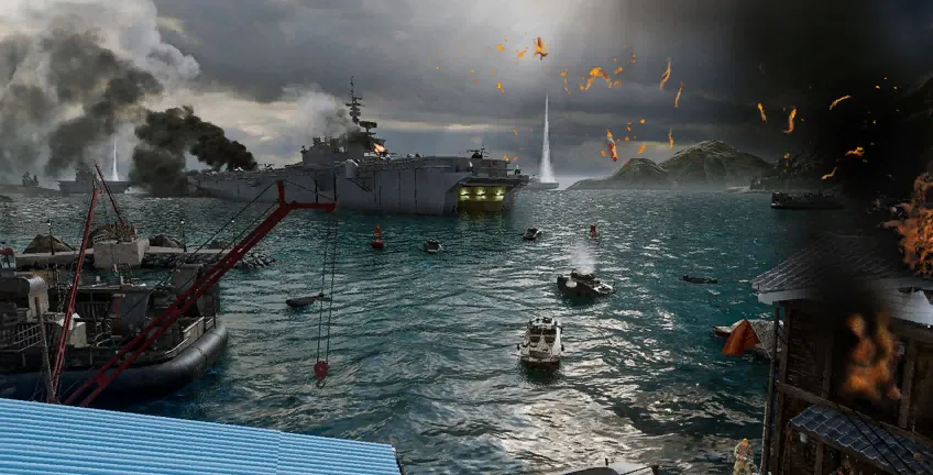 Lotus fishing village map scenery in Modern Warfare 4