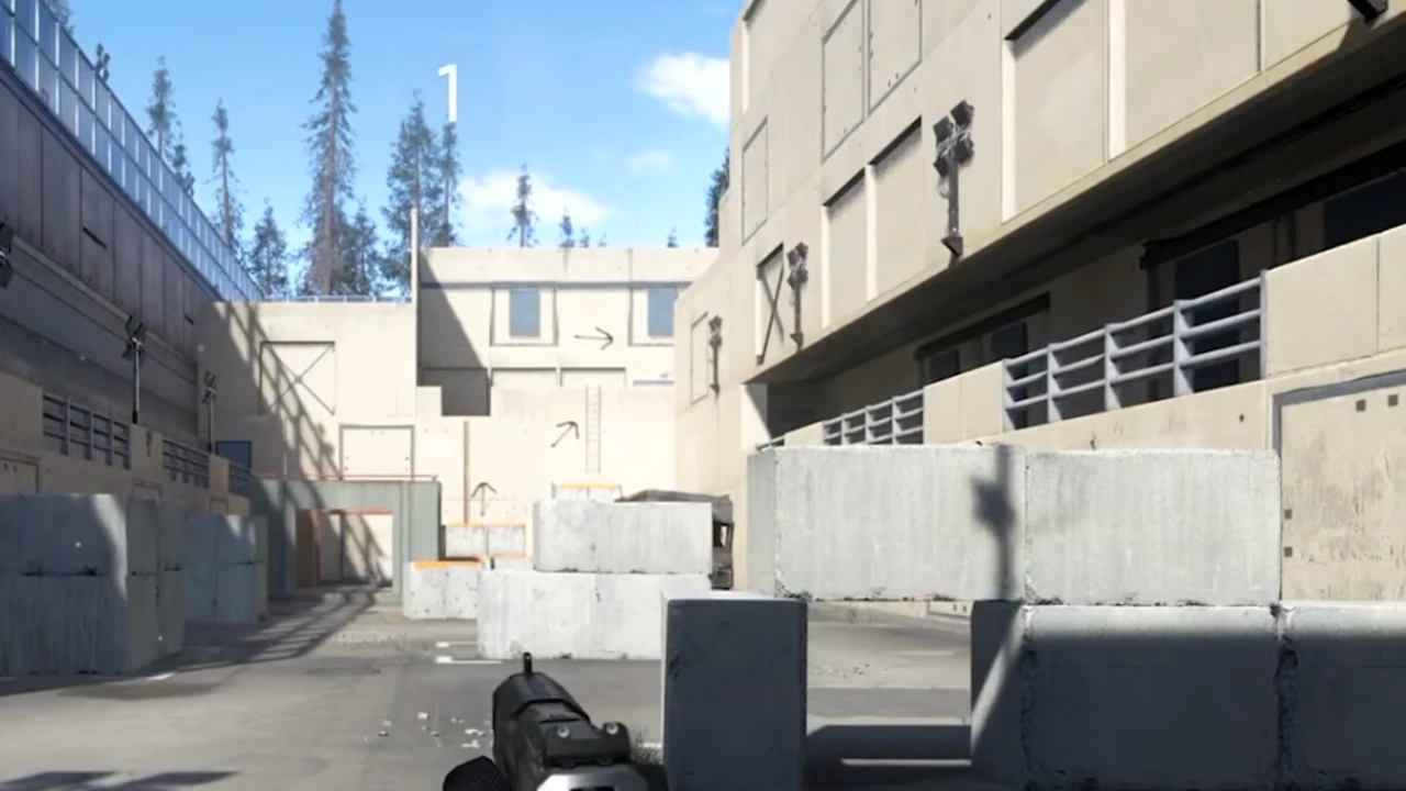Overhead tactical view of the Mobility Course map in Modern Warfare 4