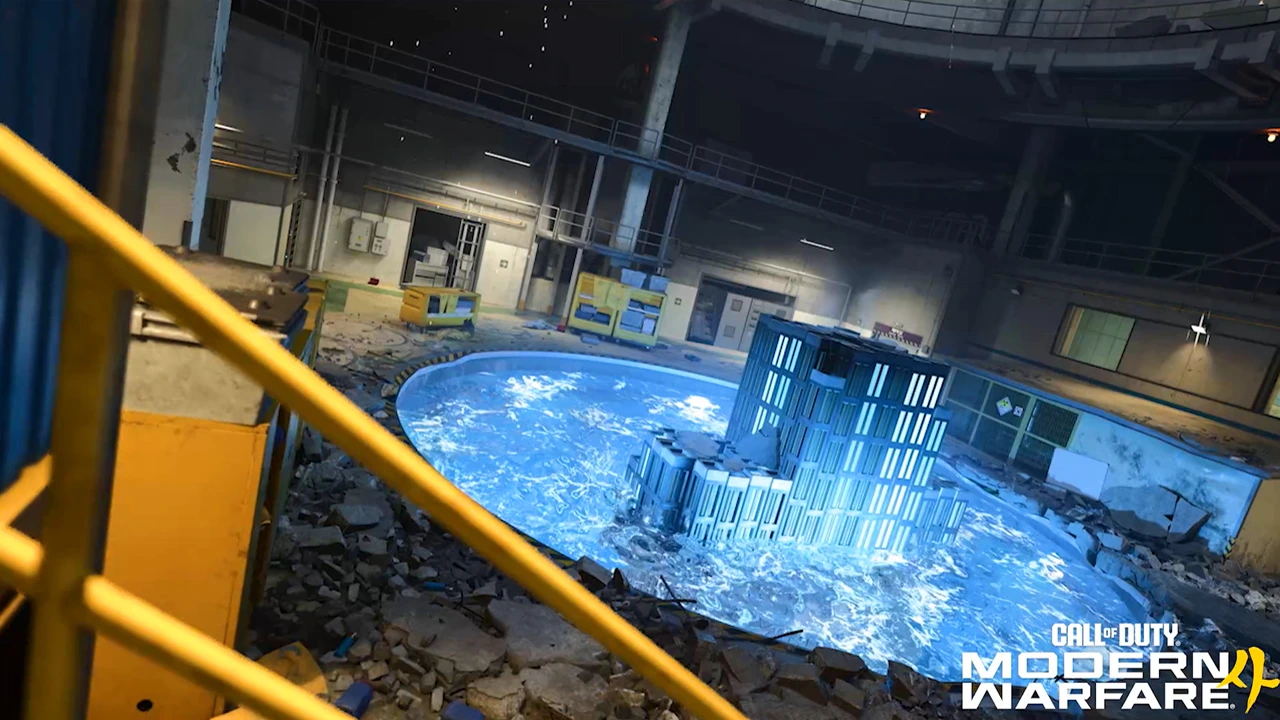 Overhead tactical view of the Reactor U92 map in Modern Warfare 4
