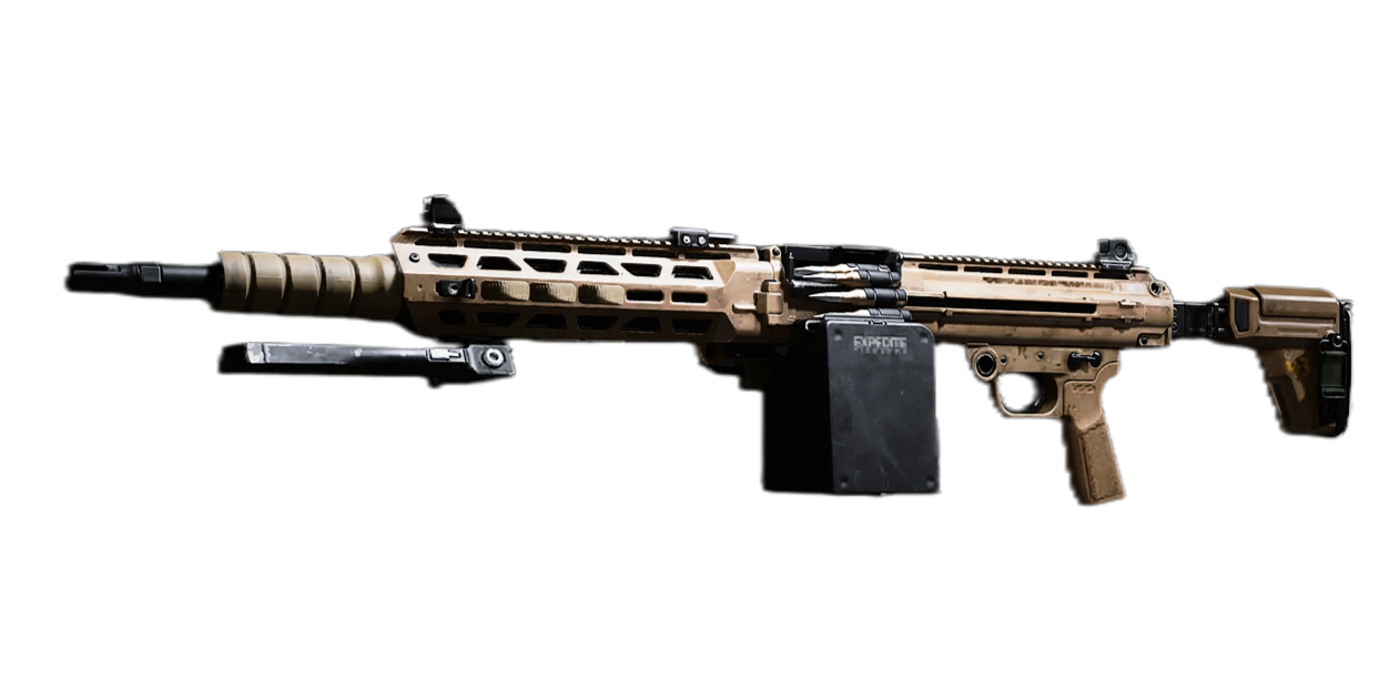 APOC 338 light machine gun render from Modern Warfare 4