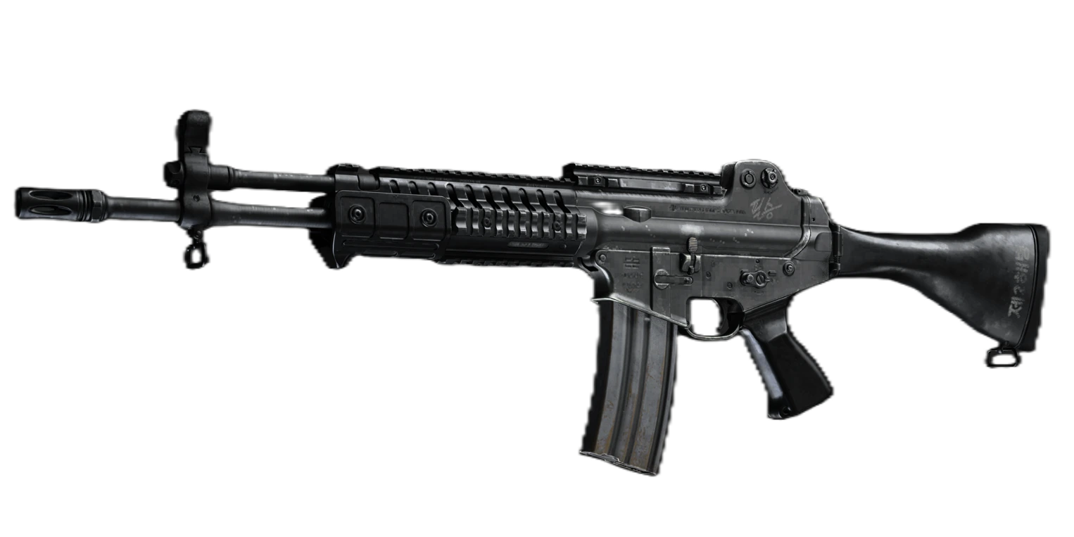 HAN 86 assault rifle render from Modern Warfare 4
